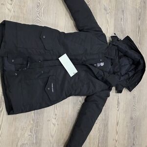 Women's Black Parka Coat